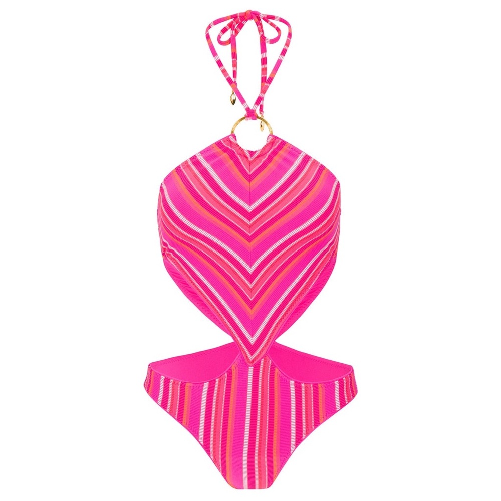 Women's Marai Ring Halter Cutout One Piece Swimsuit MSRP $198, NWT, Size 6